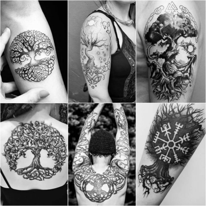 Σκανδιναβικά τατουάζ - Παγκόσμιο δέντρο τατουάζ - Τατουάζ Βίκινγκ - Yggdrasil