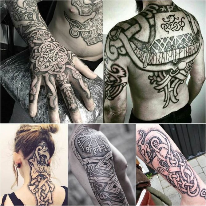 Tatuagem norueguesa - Tatuagem de ornamento escandinavo - Nós de tatuagem