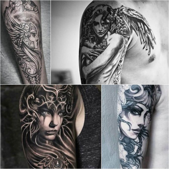 Skandinavisk tatovering - Valkyrie tatovering - Viking tatovering