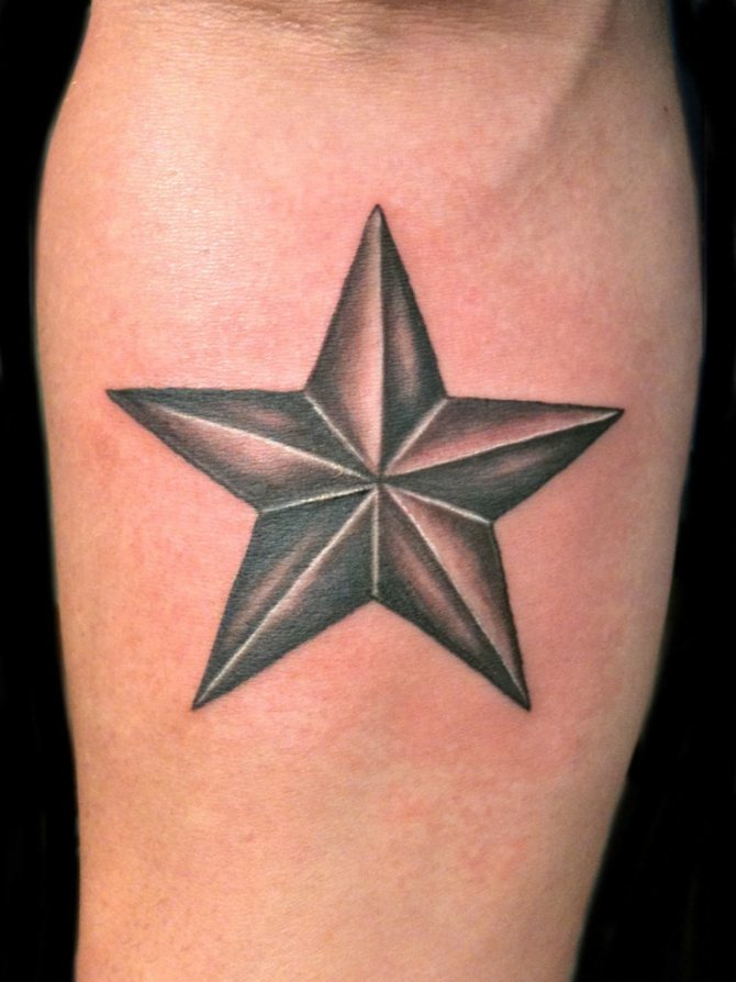 Amuleto de tatuagem estrela
