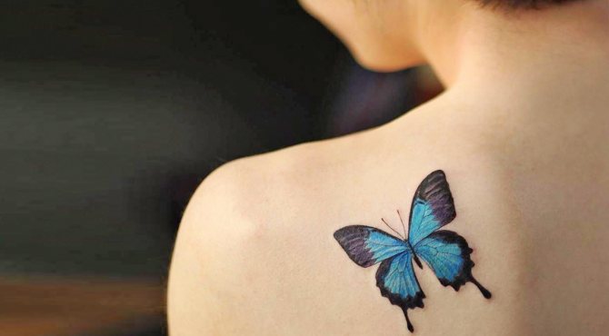 έννοια τατουάζ πεταλούδας