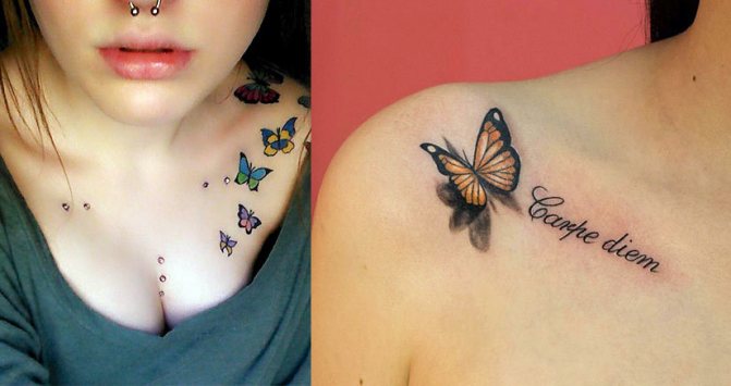 蝶のタトゥー - 美しい、そしてエレガント