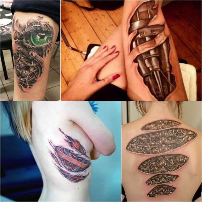 Tatuointi biomekaniikka - Tatuointi cyberpunk - Tatuointi biomekaniikka - Tatuointi biomekaniikka naispuolinen