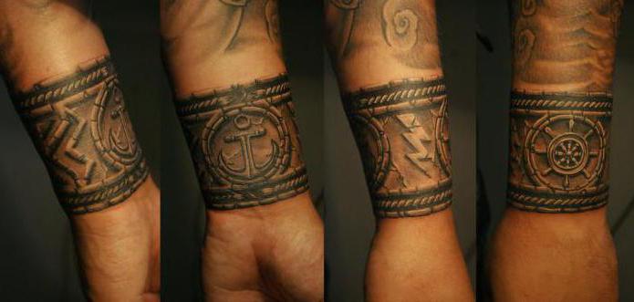 braccialetto del tatuaggio sulla mano