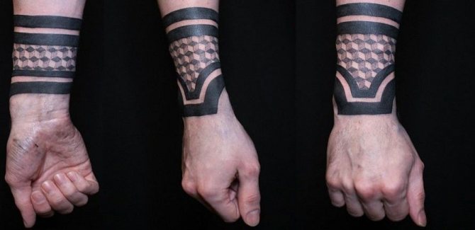 Pulseira de pulso tatuada