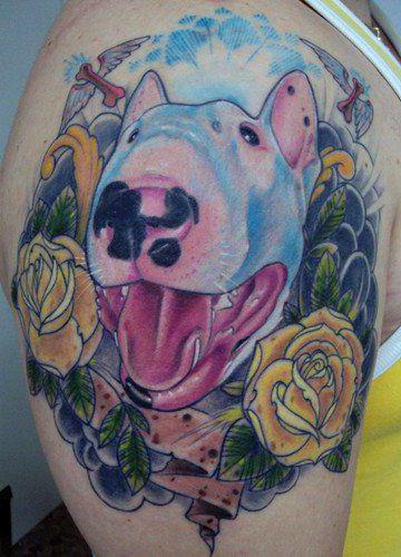 tatuaż bull terrier