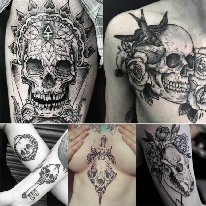 Tatuiruotė kaukolė - Kaukolės tatuiruotės reikšmė - Kaukolės tatuiruotė