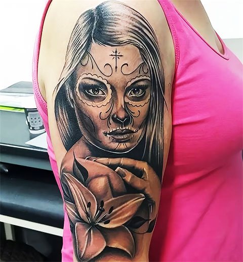 Tatuaj fata lui Chicano