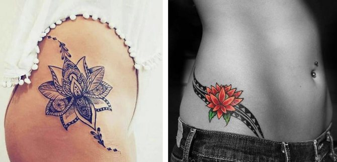 Lótuszvirág tetoválás