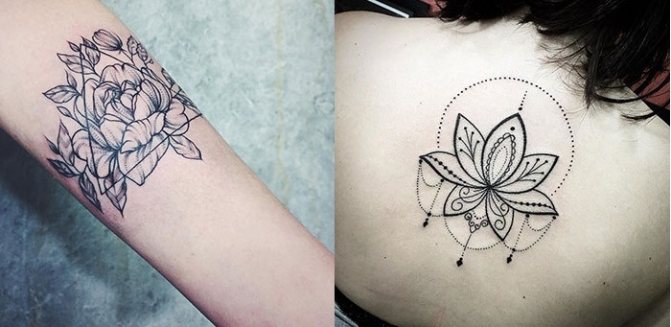 Tattoo blomster