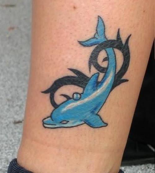 dolfijn tattoo foto