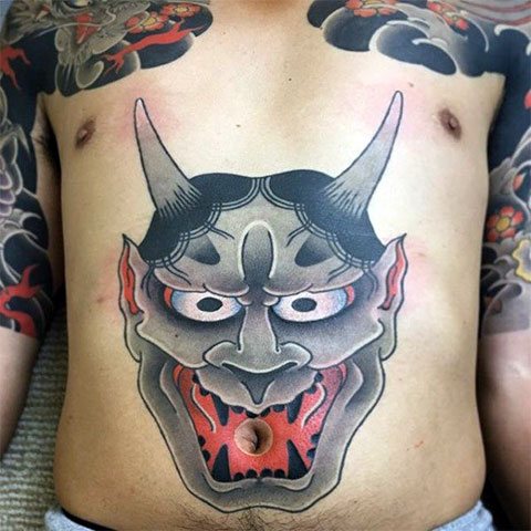 Tetoválás démon Oni