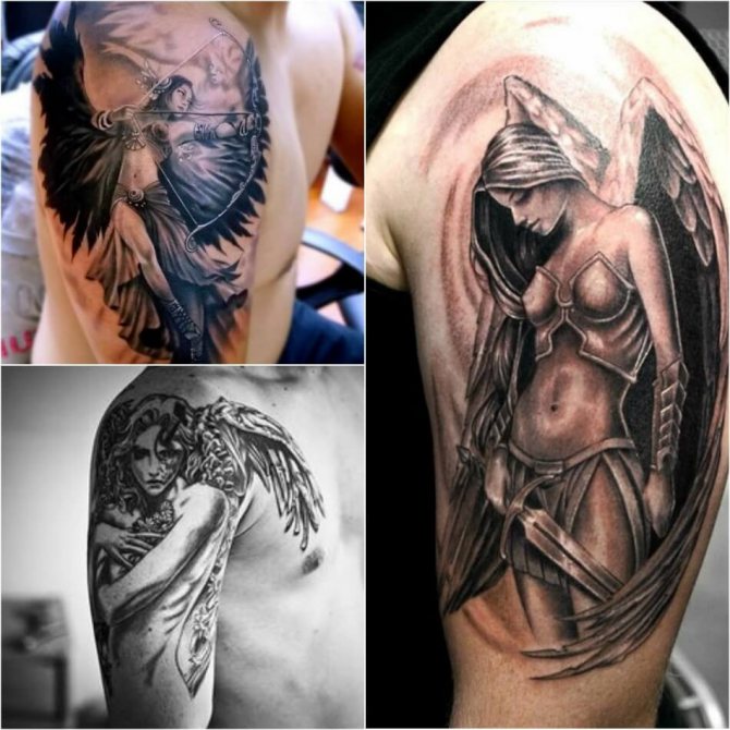 Tetovanie dievčaťa - Tetovanie dievčaťa s krídlami - Tetovanie dievčaťa Angel