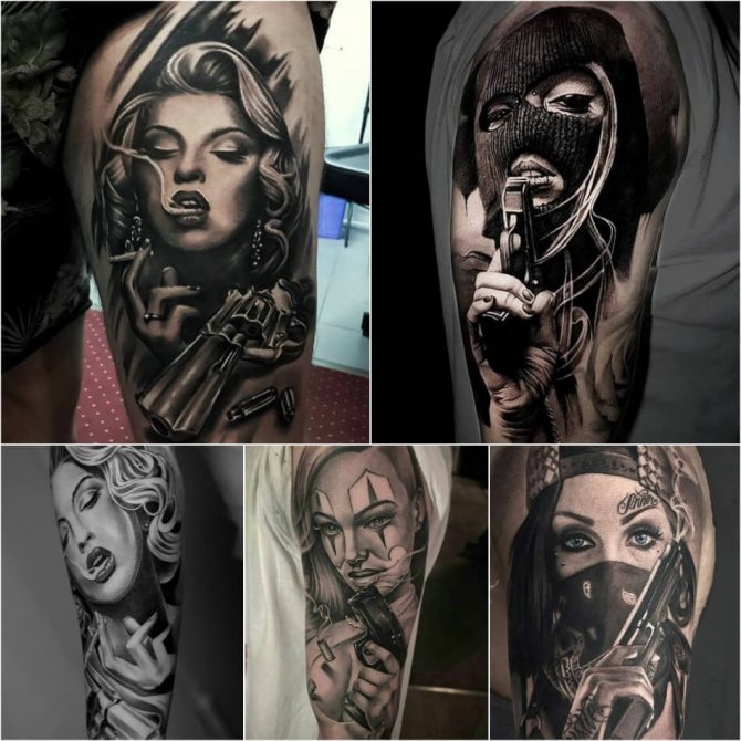 Κορίτσι με τατουάζ - Κορίτσι με τατουάζ και όπλο