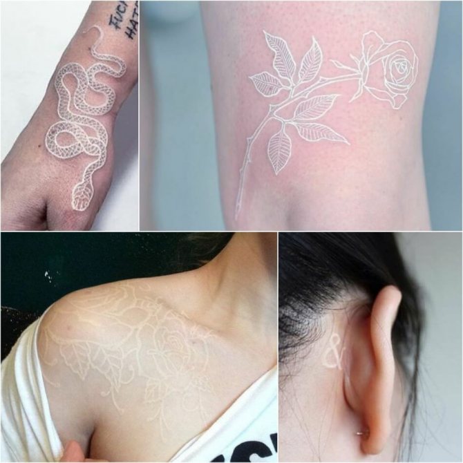 Tatoveringer til piger - hvide tatoveringer til piger - hvide kvindelige tatoveringer