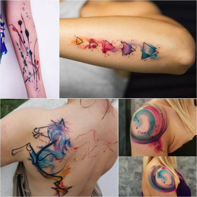 Tetovanie pre dievčatá - Tetovanie Akvarel pre dievčatá
