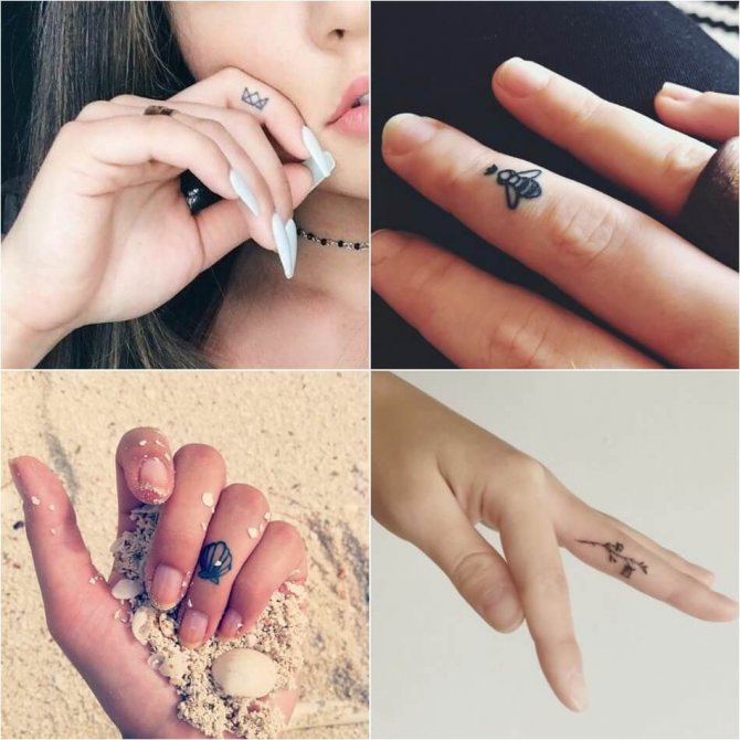 Татуировка за момичета - татуировка на пръста за момичета