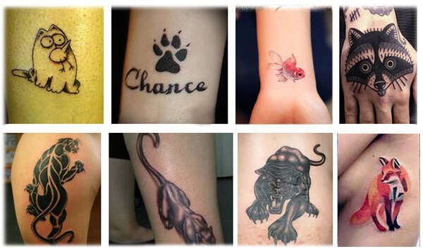 Eläinten tatuoinnit tytöille