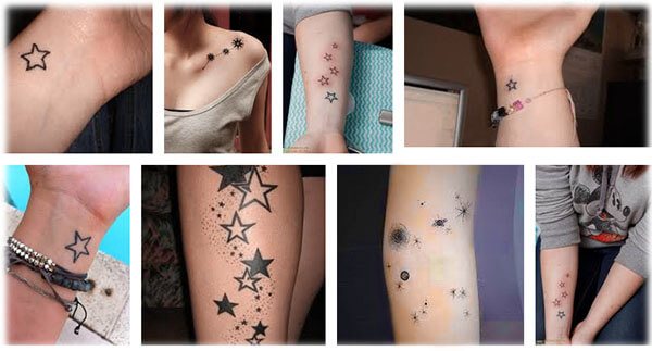 Tatoeages voor meisjes - sterren