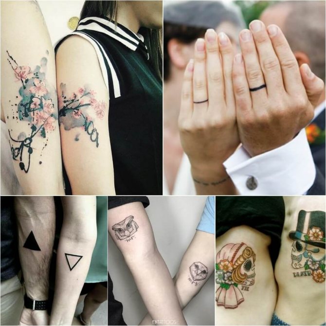 Tatovering for to - Tatovering for forelskede par - Parrede tatoveringer
