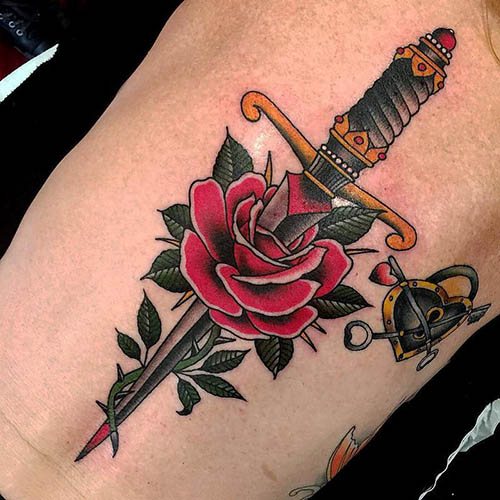 Татуировка на Джак Спароу на ръката, гърба, рамото. Снимка, значения