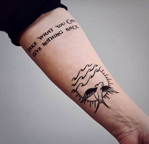 Татуировка на Джак Спароу на ръката, гърба, рамото. Снимка, значения