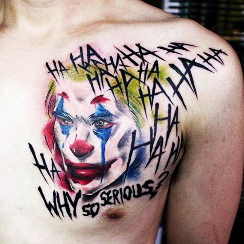 Tetovanie Joker na ruke, predlaktí, nohe. Náčrty, fotografie, význam