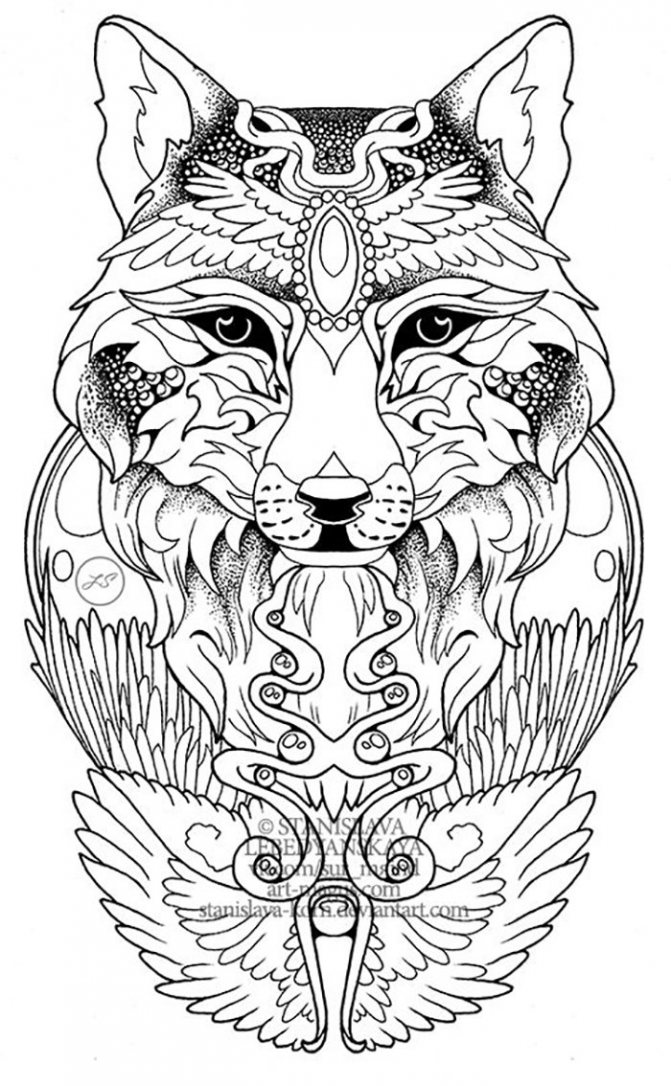 Tetovanie líška skica trayball