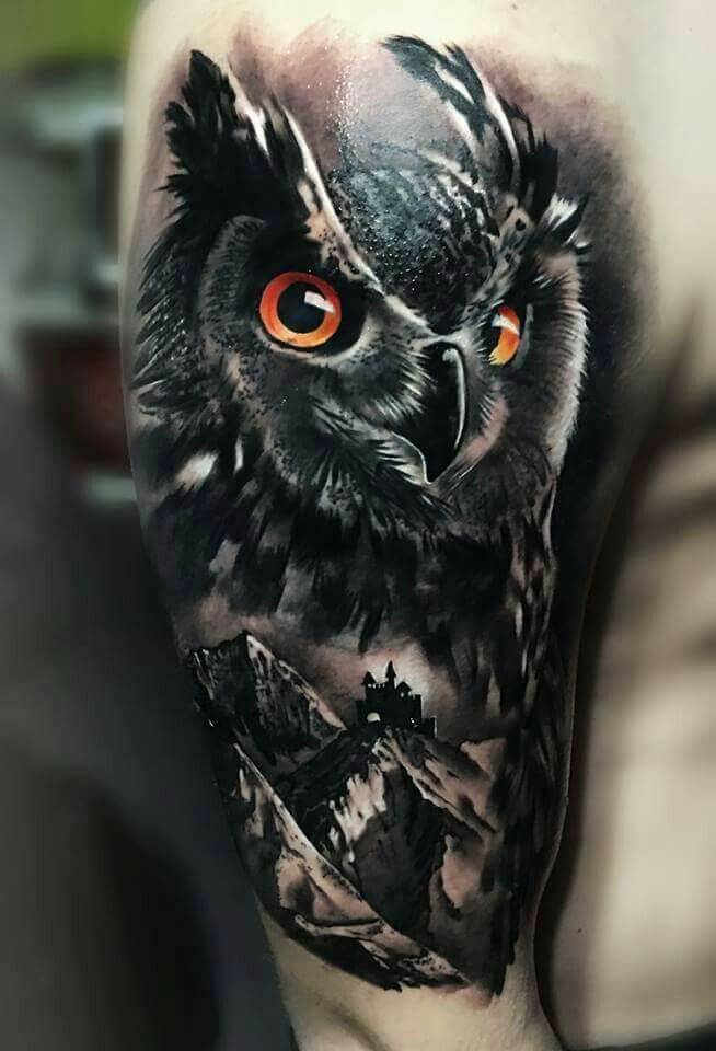 татуировка орел бухал