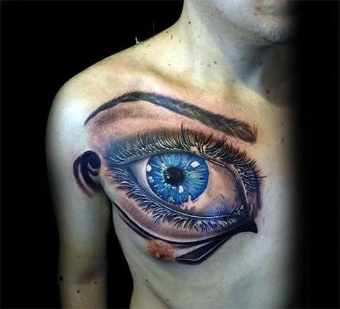 Tatuagem da montanha do olho