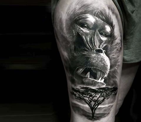 Tatuaggio gorilla