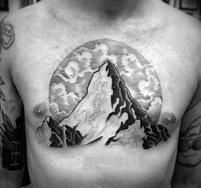 το βουνό στη φυλακή τατουάζ έννοια