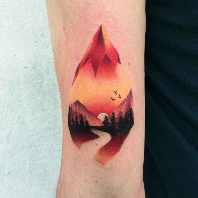Tatuagem de montanha
