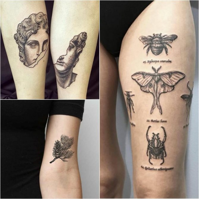 Χαρακτική τατουάζ - τατουάζ για κορίτσια - Γυναικεία χαρακτικά τατουάζ