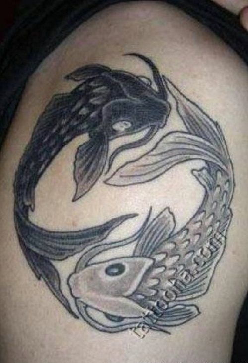 yin yang tatuiruotė