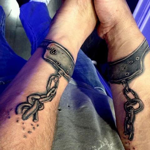 Tattoo lænker på hånden