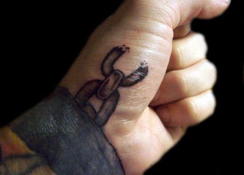 Tetoválás bilincsek a csuklón