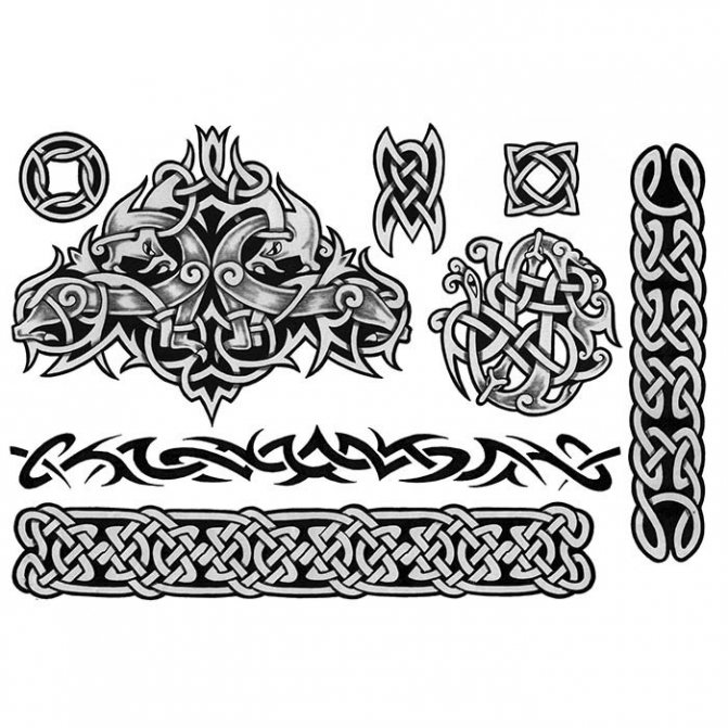 Tetovanie keltského vzoru na ručné skice