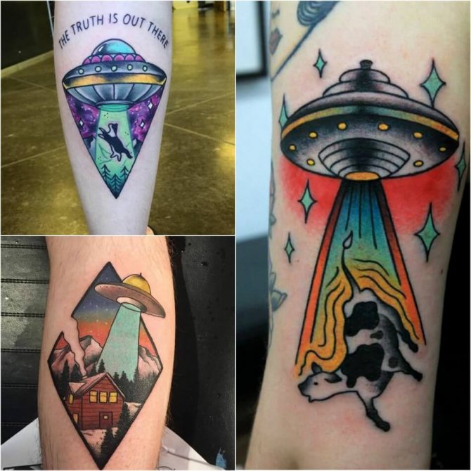 Tattoo Outer Space - UFO tatovering - UFO tatovering