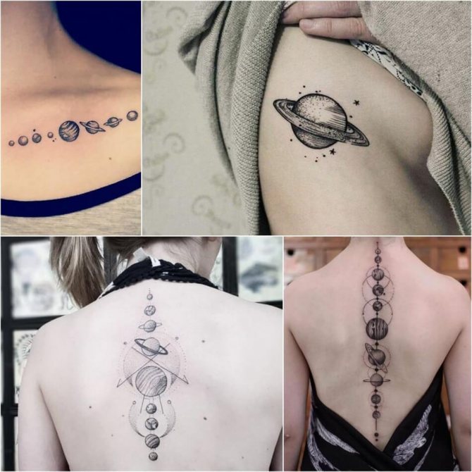 Tatuointi kosmoksen - tatuointi planeetan - tatuointi planeetan - tatuointi planeetta