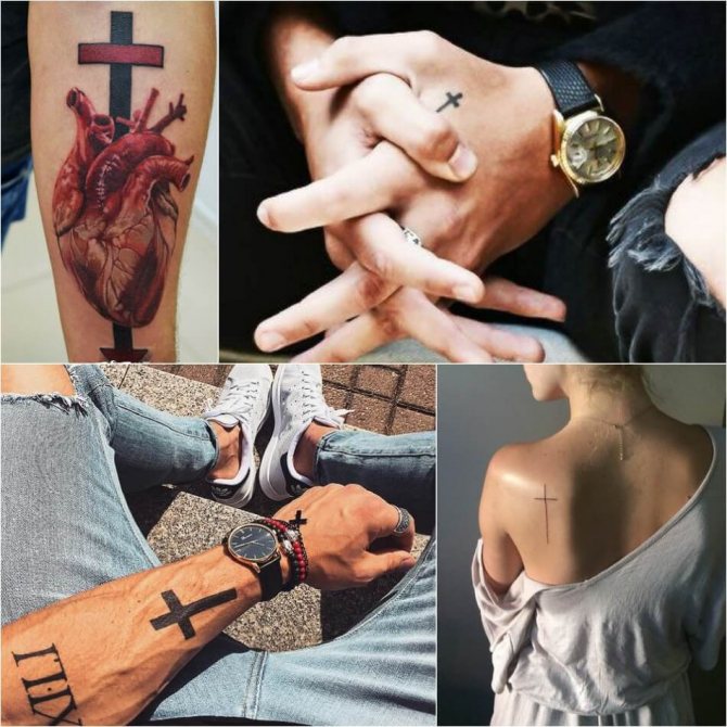 Татуировка кръст - Татуировка кръст идеи и значения - Татуировка католически кръст