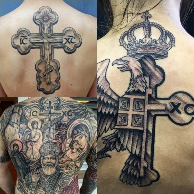 Croce del tatuaggio - idee e significati per la croce del tatuaggio - croce ortodossa del tatuaggio
