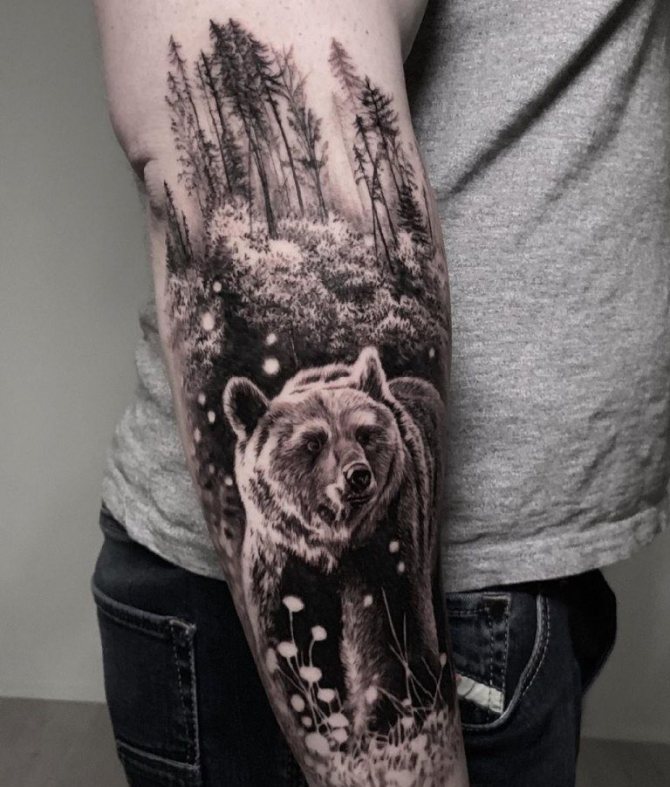 δάσος τατουάζ στο χέρι