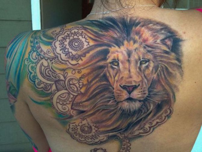 Leão tatuado