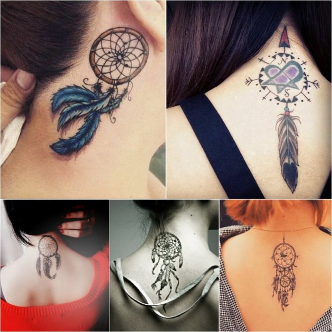 Τατουάζ της ονειροπαγίδας - Τατουάζ της ονειροπαγίδας στο λαιμό σας