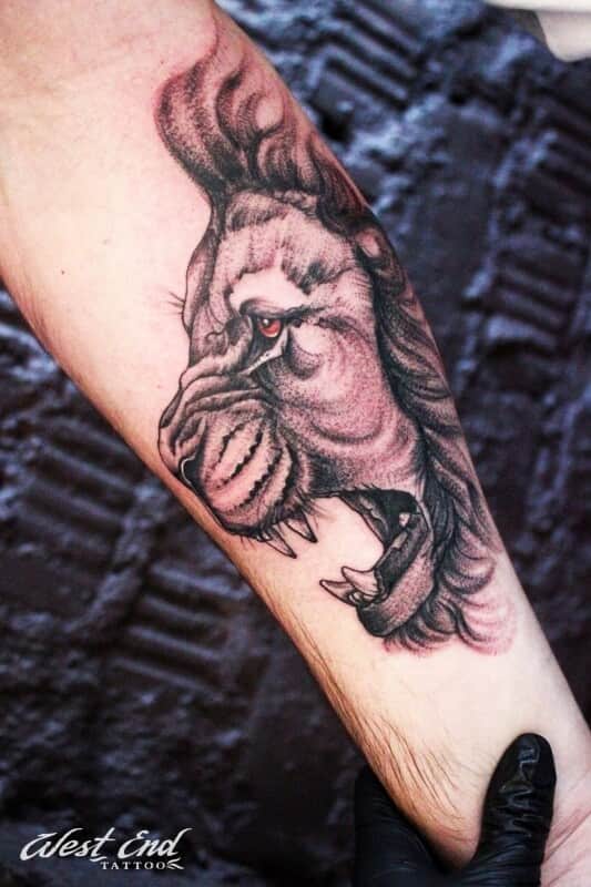 Tatuagem de um leão