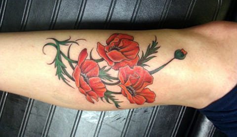 罂粟花的纹身