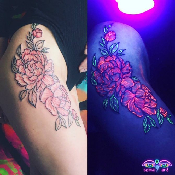 Δάσκαλος τατουάζ Soma Art, τατουάζ UV, τατουάζ φθορισμού, τατουάζ Blacklight