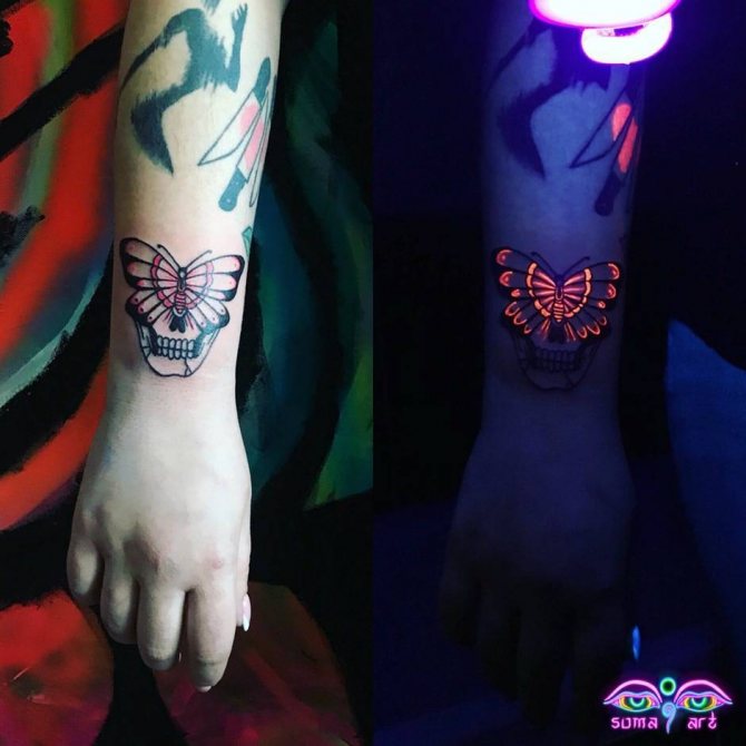 Татуировка Master Soma Art, UV татуировка, Флуоресцентна татуировка, Татуировка на черна светлина