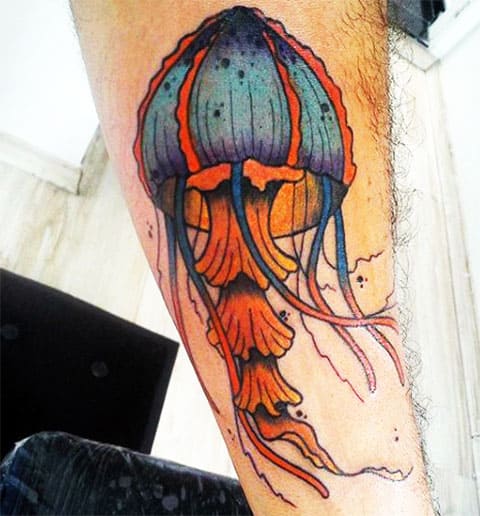 Jellyfish tatovering